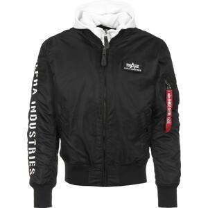 ALPHA INDUSTRIES Přechodná bunda  černá / bílá / červená