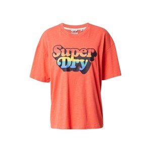 Superdry Tričko 'Cali'  modrá / žlutá / oranžová / červená