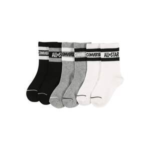 CONVERSE Ponožky 'WORDMARK'  šedý melír / černá / bílá