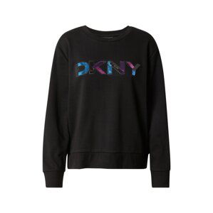 DKNY Mikina  černá / nebeská modř / tmavě fialová / pink