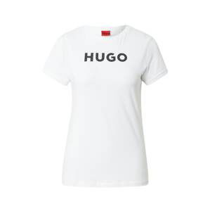 HUGO Tričko 'The HUGO Tee'  černá / bílá