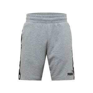 PUMA Sportovní kalhoty  šedý melír / černá / bílá
