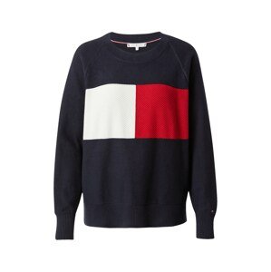 TOMMY HILFIGER Svetr  noční modrá / červená / bílá