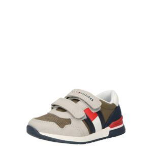 TOMMY HILFIGER Tenisky  tmavě modrá / olivová / červená / bílá