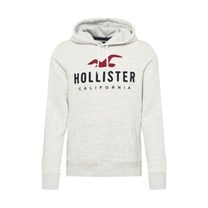 HOLLISTER Mikina  šedý melír / červená / marine modrá