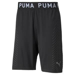 PUMA Sportovní kalhoty  černá / bílá