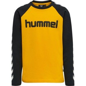 Hummel Tričko 'Boys'  šafrán / černá / bílá