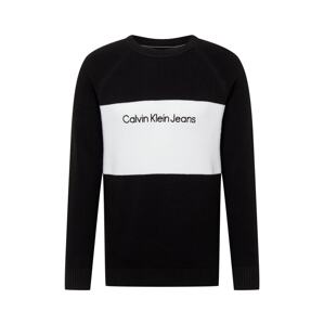 Calvin Klein Jeans Svetr  černá / bílá