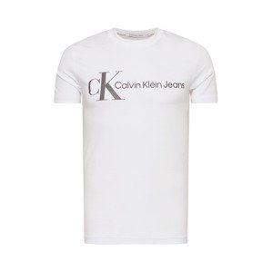 Calvin Klein Jeans Tričko  tmavě šedá / bílá