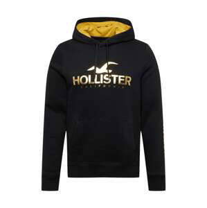 HOLLISTER Mikina  zlatá / černá