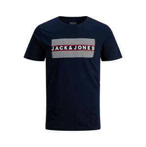 Jack & Jones Junior Tričko  námořnická modř / karmínově červené / bílá