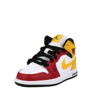 Jordan Tenisky 'JORDAN 1 MID SE (PS)'  černá / tmavě červená / žlutá / bílá