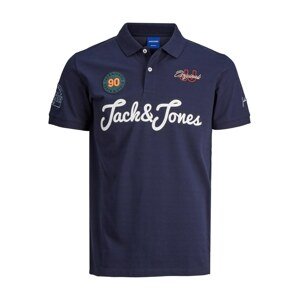 JACK & JONES Tričko 'FRANCE'  tmavě modrá / mix barev / bílá