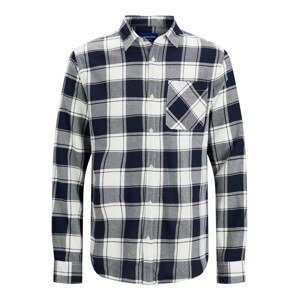 JACK & JONES Košile 'Miller'  černá / bílá