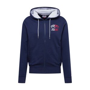 Tommy Jeans Mikina  námořnická modř / červená / bílá