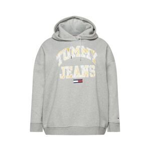 Tommy Jeans Curve Mikina  námořnická modř / světle žlutá / světle šedá / červená / bílá
