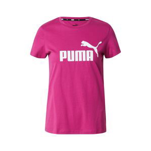 PUMA Tričko  fuchsiová / bílá