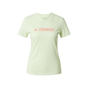 adidas Terrex Funkční tričko  pastelově zelená / lososová
