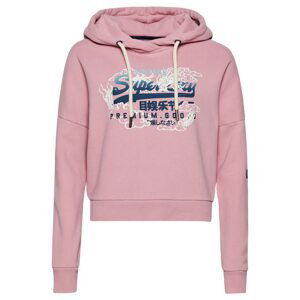 Superdry Mikina 'Vintage'  marine modrá / námořnická modř / pink / bílá