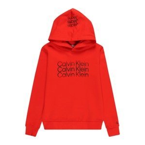 Calvin Klein Jeans Mikina  červená / černá