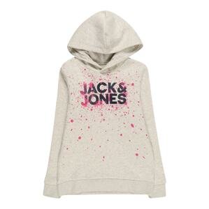 Jack & Jones Junior Mikina 'NEW SPLASH'  pink / černá / režná