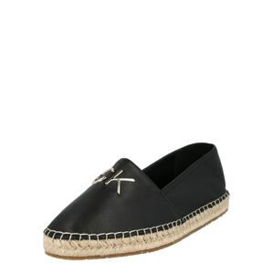 Calvin Klein Espadrilky  černá / stříbrná