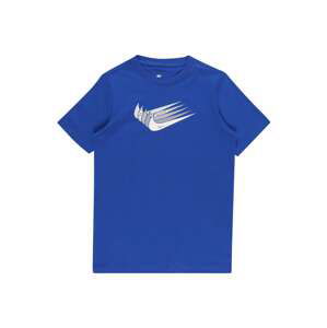 Nike Sportswear Tričko  královská modrá / bílá / šedá