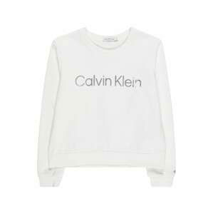 Calvin Klein Jeans Mikina  bílá / černá