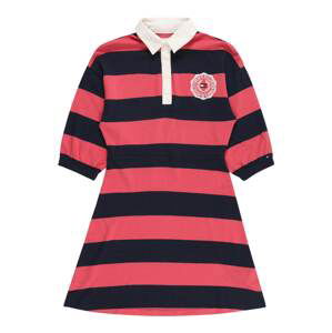 TOMMY HILFIGER Šaty 'TINY VARSITY RUGBY'  námořnická modř / pink / bílá