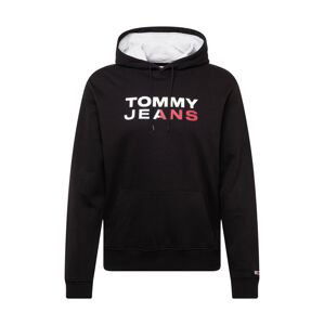 Tommy Jeans Mikina  červená / černá / bílá