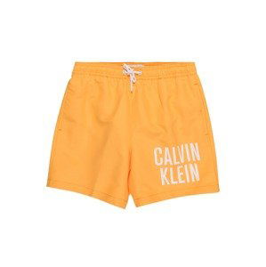 Calvin Klein Swimwear Plavecké šortky  bílá / jasně oranžová