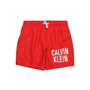 Calvin Klein Swimwear Plavecké šortky  červená / bílá