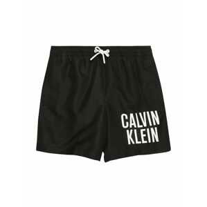 Calvin Klein Swimwear Plavecké šortky  černá / bílá