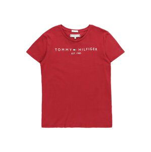 TOMMY HILFIGER Tričko  marine modrá / krvavě červená / bílá