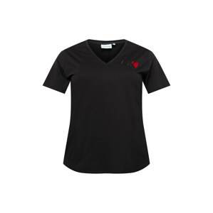 Calvin Klein Curve Tričko 'VALENTINES'  černá / červená