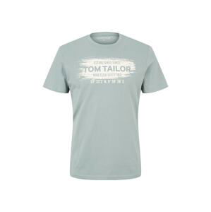 TOM TAILOR Tričko  pastelově zelená / bílá