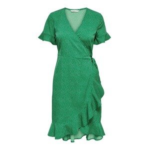 ONLY Šaty 'Olivia'  zelená / bílá