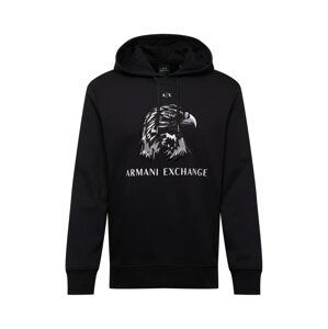 ARMANI EXCHANGE Mikina  černá / bílá / tmavě šedá