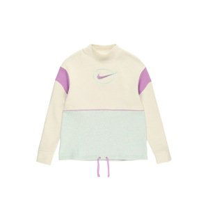 Nike Sportswear Mikina  béžová / pastelově zelená / orchidej