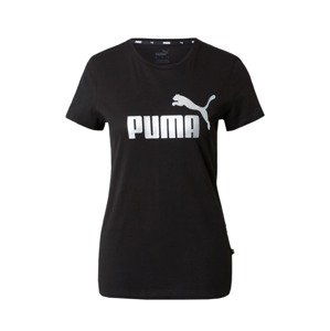 PUMA Funkční tričko  černá / bílá