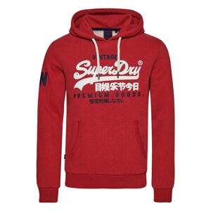 Superdry Mikina  noční modrá / ohnivá červená / bílá