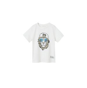 MANGO KIDS Tričko 'LYON'  písková / tyrkysová / černá / offwhite