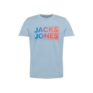 JACK & JONES Tričko 'Raymond'  modrá / červená / kouřově modrá