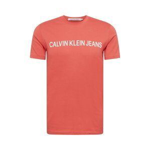 Calvin Klein Jeans Tričko 'INSTITUTIONAL'  melounová / bílá