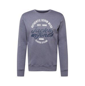 JACK & JONES Mikina 'BRAT'  bílá / modrá