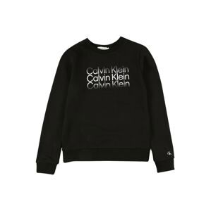 Calvin Klein Jeans Mikina  černá / bílá
