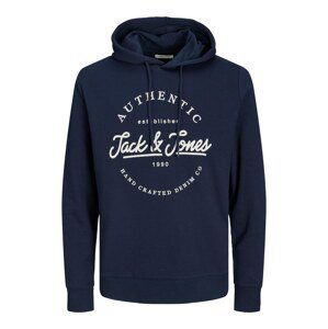 JACK & JONES Mikina 'Dusty'  krémová / námořnická modř