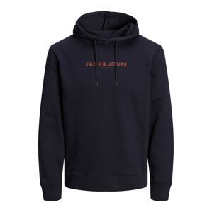 JACK & JONES Mikina 'Booster'  námořnická modř / rezavě červená