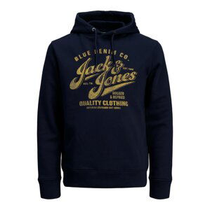 JACK & JONES Mikina 'BOOSTER'  tmavě modrá / žlutá