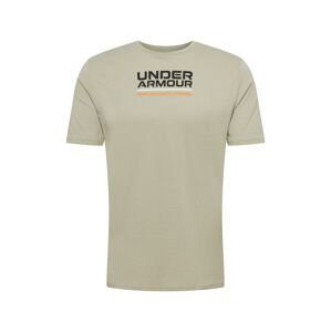 UNDER ARMOUR Funkční tričko  šedobéžová / svítivě oranžová / černá / bílá